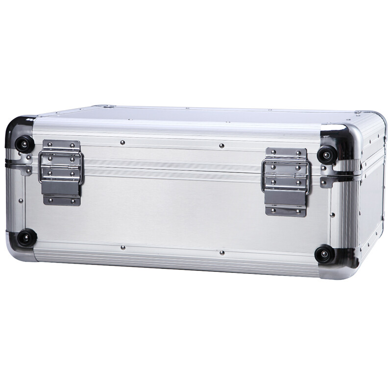 BORY lockable aluminum alloy tool box sample storage instrument box portable safe aluminum alloy box all-aluminum surface aluminum box key lock 460*360*190MM
