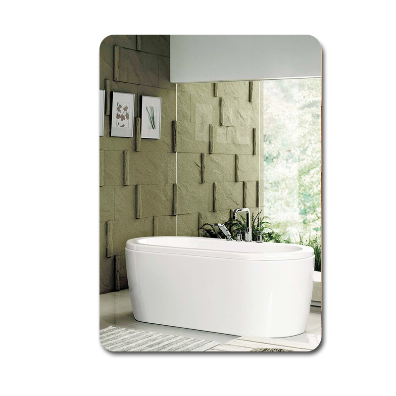 L S Mirror Bathroom Paste Wall Makeup Dressing L S Mirror Bathroom Paste Wall Makeup Dressing Round Corner 40 60cm