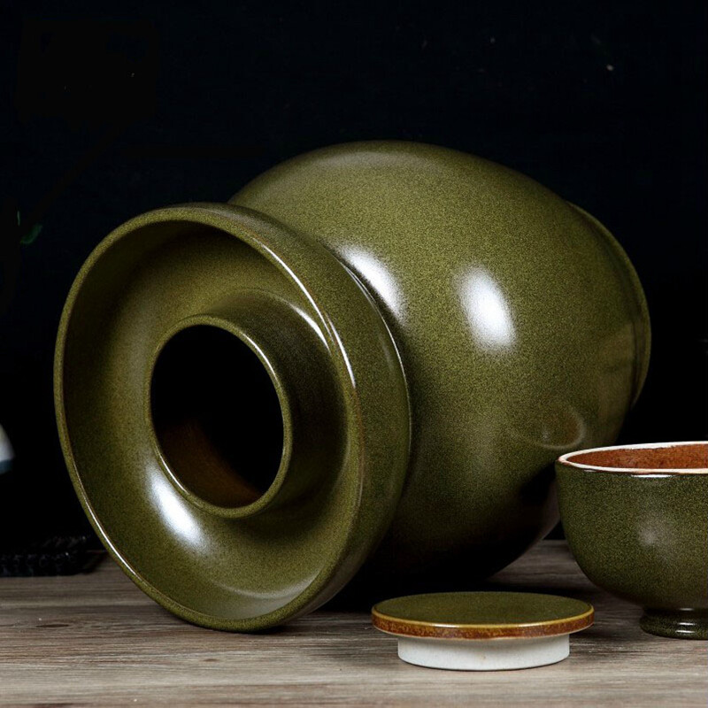 Midelei Jingdezhen Large 10203050 Jin Ceramic Pickle Jar Pickled Vegetable Jar Pickle Jar Meat Jar 20 Jin