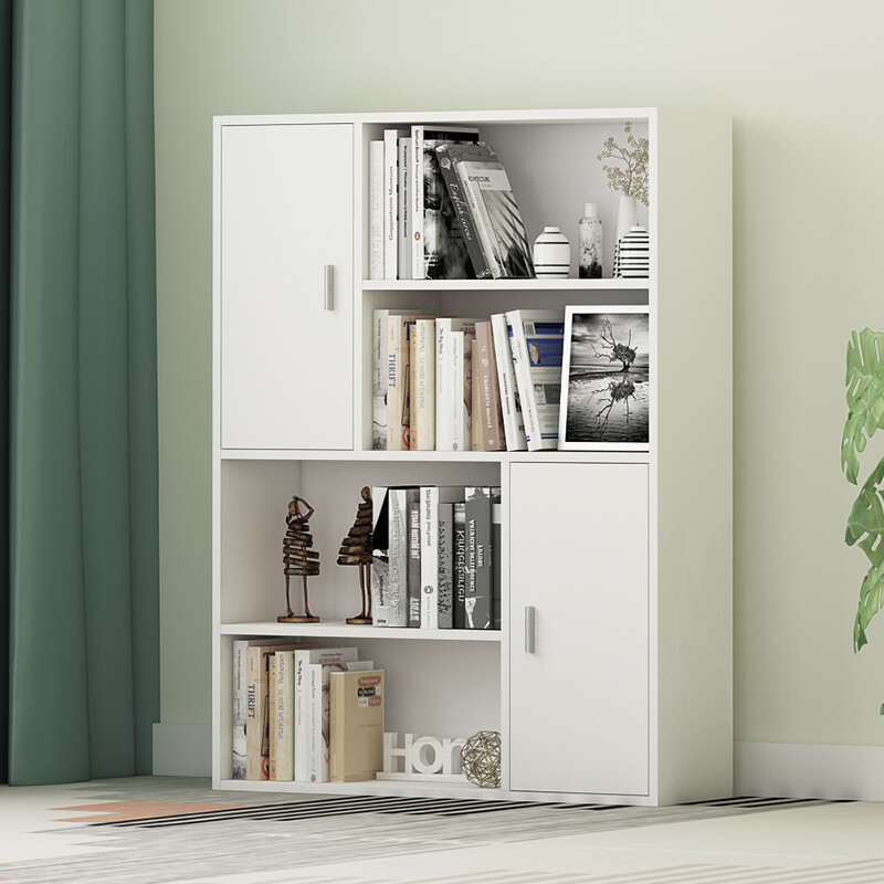 Jiale Ming Mark Four Layer Double Door Locker Bookcase With Jiale Ming Mark Four Layer Double Door Locker Bookcase With Storage Cabinet Warm White S332m