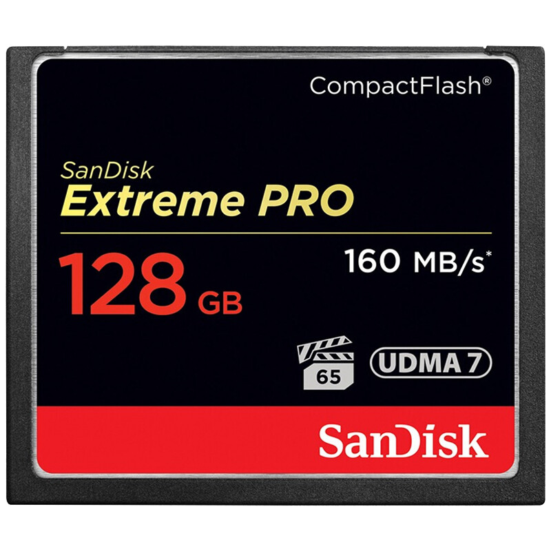 SanDisk 128GB CF (CompactFlash) memory card 4K 3D UDMA-7 ultra-fast camera memory card reading speed 160MB/s writing speed 150MB/s