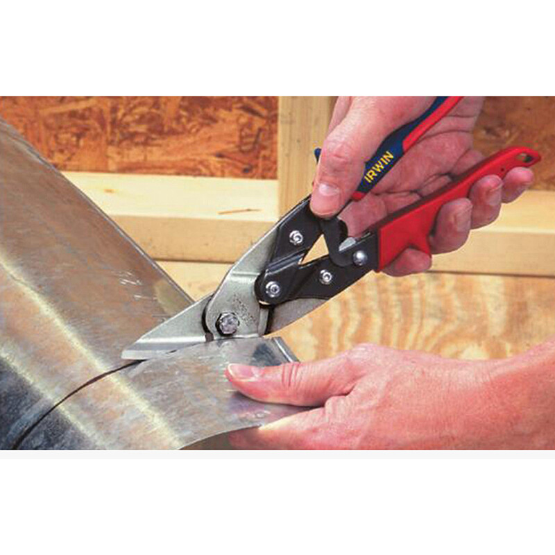 IRWIN Art Irving Iron Shears Stainless Steel Heavy-Duty Scissors Offset Scissors Aviation Scissors Metal Scissors Industrial Scissors Right-Handed Scissors - Red 10504315N
