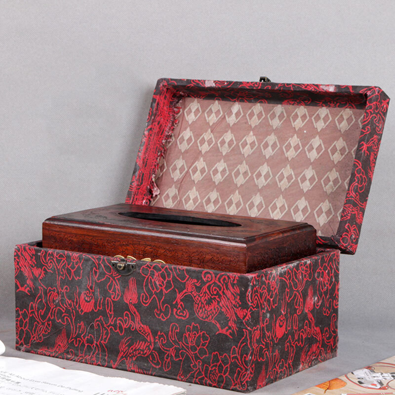Xingluoyu Laos carved creative retro tissue paper box napkin box carved tissue paper box carved tissue paper box