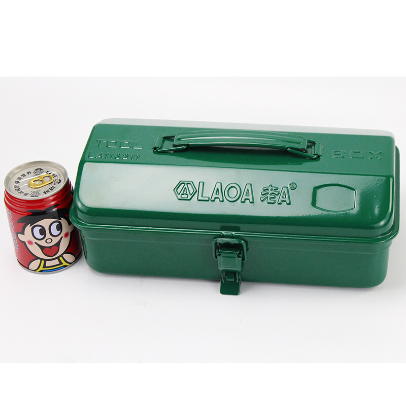 LAOA (LAOA) hardware household tool box storage box car thickened iron box without partition 11 inches LA113211