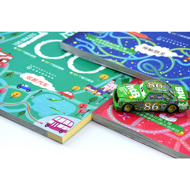 5-minute concentration training maze, 300 puzzle maze games (set of 3 volumes), 6 major maze types + 6 major ability improvements, 3-6 years old