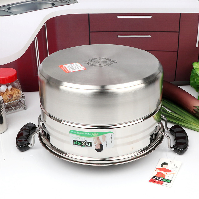 Jiaxing (JYX) Jiaxing double bottom steamer thickened stainless steel single grate steamer steaming dual-purpose steamer soup pot stew pot cooking pot Jiaxing double bottom single grate steamer 24cm
