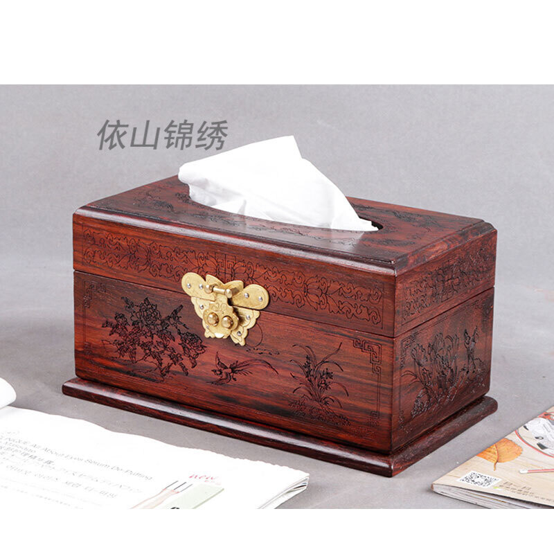 Xingluoyu Laos carved creative retro tissue paper box napkin box carved tissue paper box carved tissue paper box