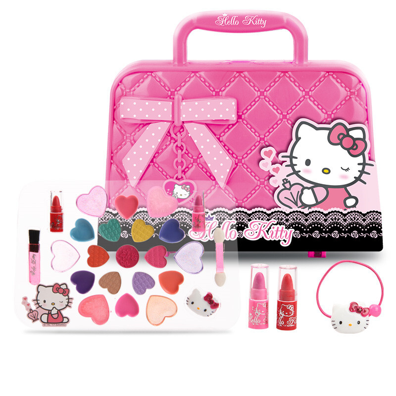 O Kitty Okitty Kids Cosmetics Princess Makeup Bag Gift Box O Kitty Okitty Kids Cosmetics Princess Makeup Bag Gift Box Lipstick Nail Polish Manicure Set Blush Lip Gloss Beauty Cat Fashion