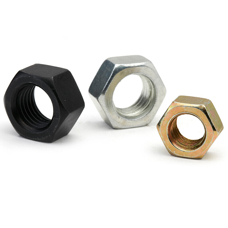 Jinggong carbon steel hexagonal nut hexagonal nut outer hexagonal nut iron galvanized hexagonal nut m3m4m5m6m8 M16 nickel plated (20 pcs)