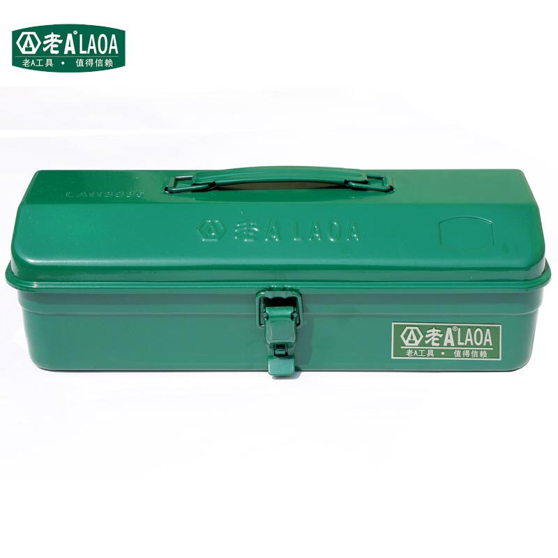 LAOA (LAOA) hardware household tool box storage box car thickened iron box square 14 iron tool box LA113014