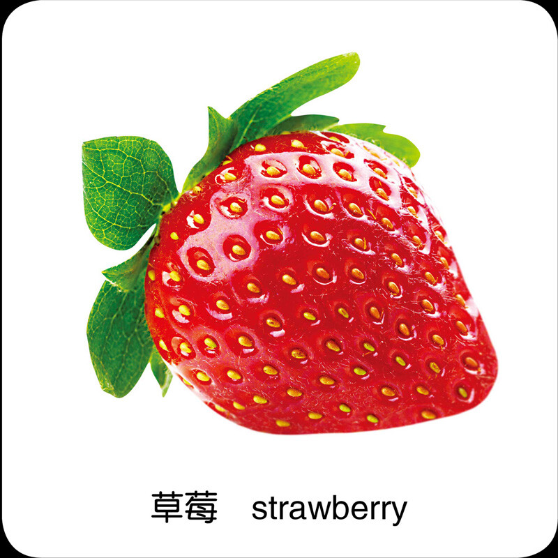 Baby Cognition Card Fruit and Vegetable Card (two versions randomly issued) 0-3 year old infant early education color card 2-year-old baby can not tear infant early education card scientific enlightenment baby recognition knowledge card infant enlightenment book cognitive card