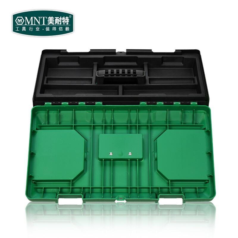 Meite Hardware Toolbox Storage Box Home Storage Box Car Large Portable Thickened Repair Tool Box Reinforced Double Layer 14 Inch