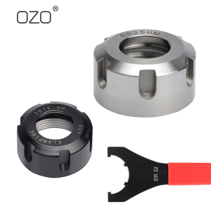 OZO CNC tool handle engraving machine spindle ER nut pressure cap nut A type UM type ER11ER16 20 25 32 AA high precision hardening ER32UM