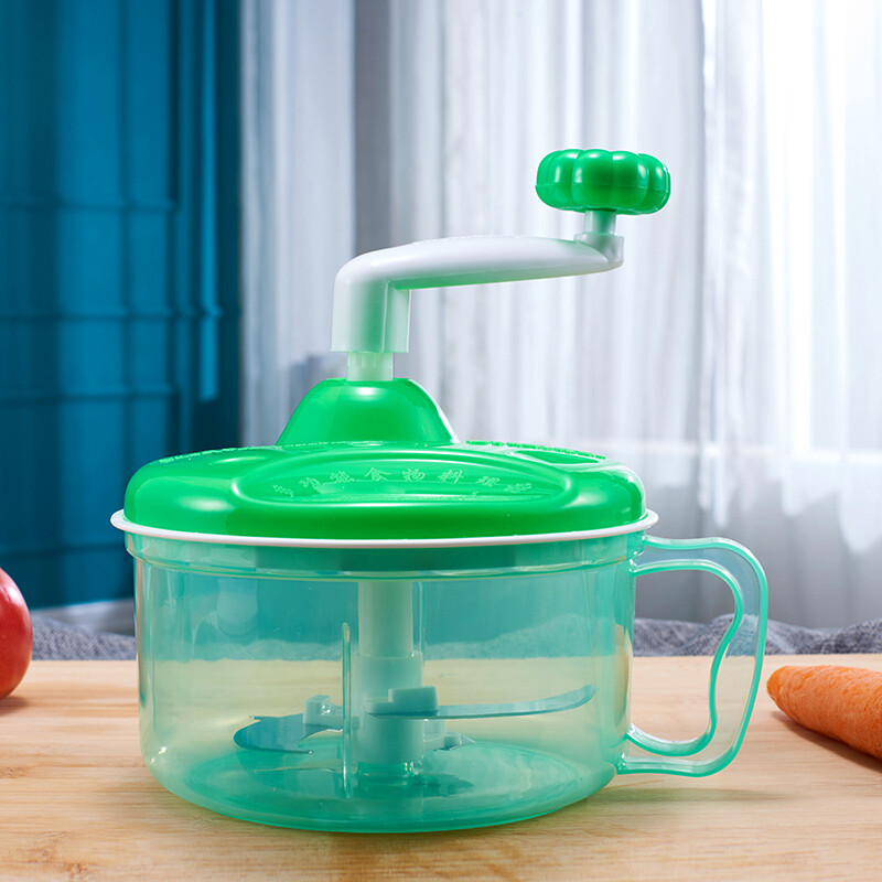 Wansongtang manual meat grinder, vegetable grinder, dumpling stuffing machine, vegetable cutter, garlic masher, garlic stirrer, garlic cutter, garlic pounder, machine + 3 blades