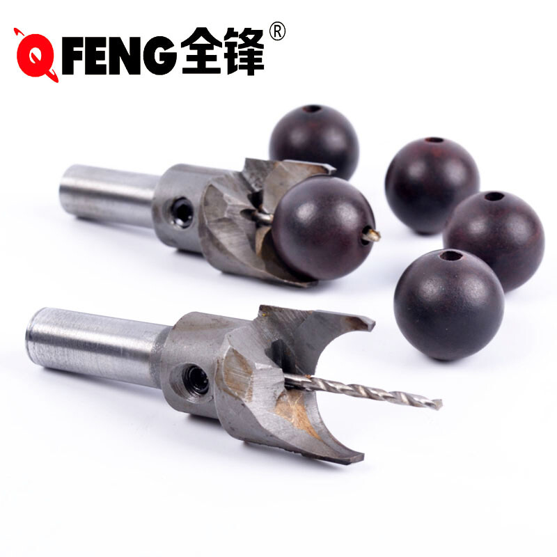 Quanfeng Carbide Bead Knife Processing Small Hole Round Beads Wooden Bead Bracelet Tool Buddhist Pagoda Drill Bit Hole Opener God Bead Knife 15mm*1.5mm Drill Center