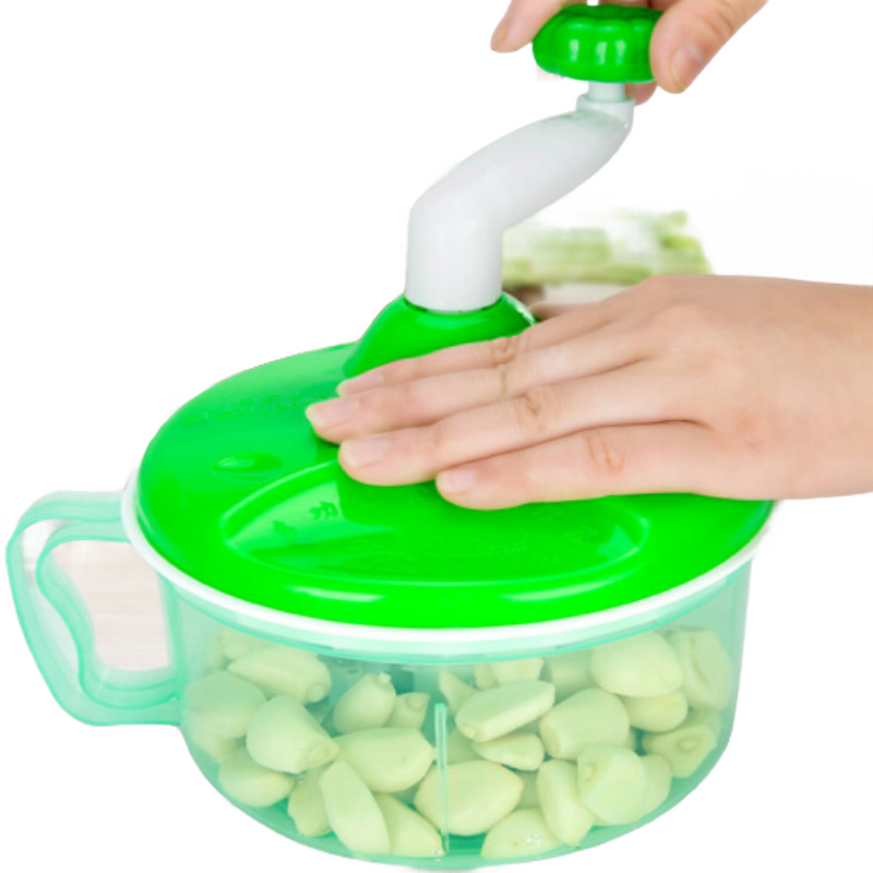 Wansongtang manual meat grinder, vegetable grinder, dumpling stuffing machine, vegetable cutter, garlic masher, garlic stirrer, garlic cutter, garlic pounder, machine + 3 blades