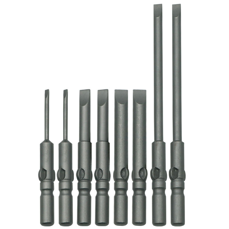 Yubilong electric bit, one-word electric screwdriver bit, screwdriver bit, electric bit with magnetic 5mm 6mm 5*60mm long*2.5 one-word (single)