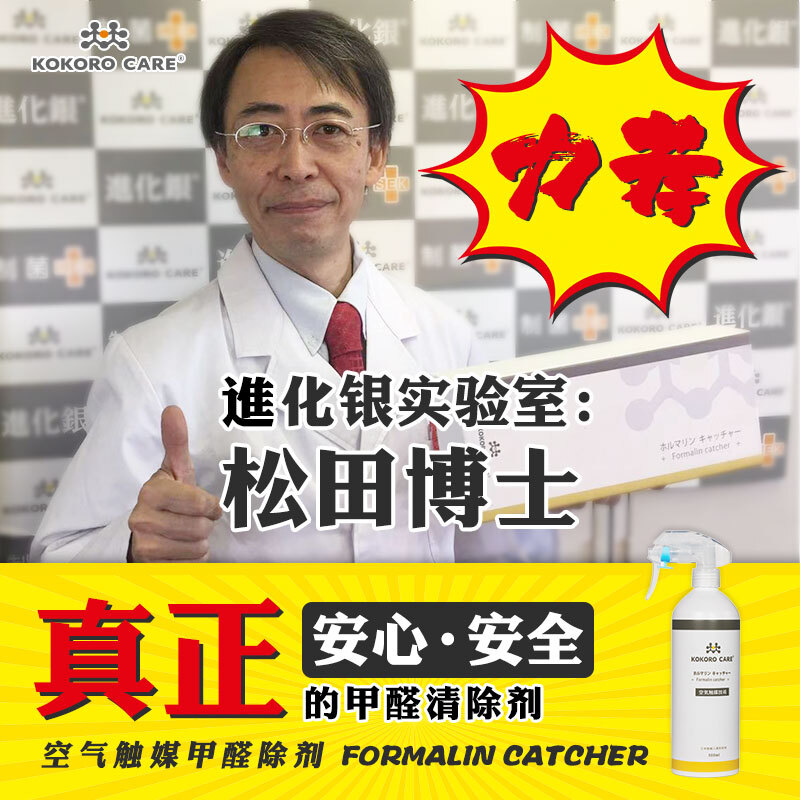 Evolution Silver (KOKOROCARE) Japan Air Catalyst Rapid Formaldehyde Scavenger Aniline TVOC New House Furniture Leather Sofa New Car Deodorizer 500ml*1 Bottle