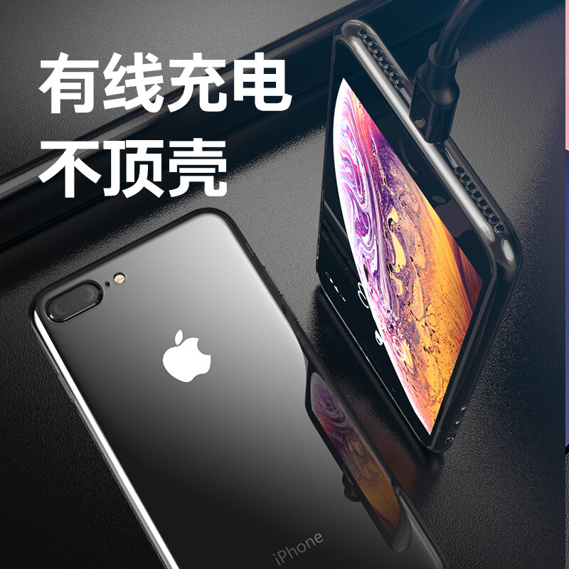 Biaz suitable for Apple 7Plus/8Plus mobile phone case iPhone7Plus/8Plus protective cover anti-fall transparent TPU soft edge soft shell personalized men and women JK251-transparent white