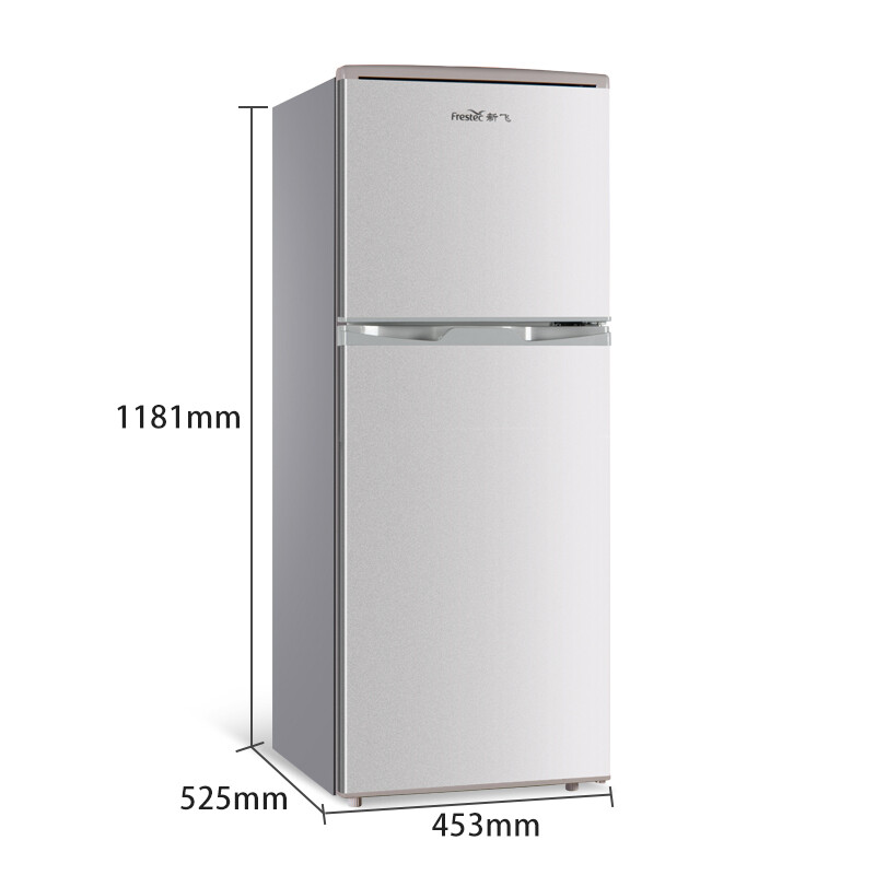 Frestec 118L two-door partitioned storage mini environmentally friendly, energy-saving, compact refrigerator BCD-118L2D