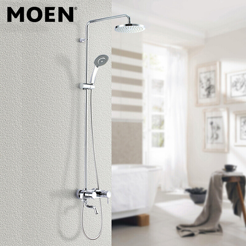 Moen Bathroom Shower Set Water Saving Breathing Ultra Thin Pressurized Copper Hot And Cold Bath Tub Faucet 91017ecp 91017