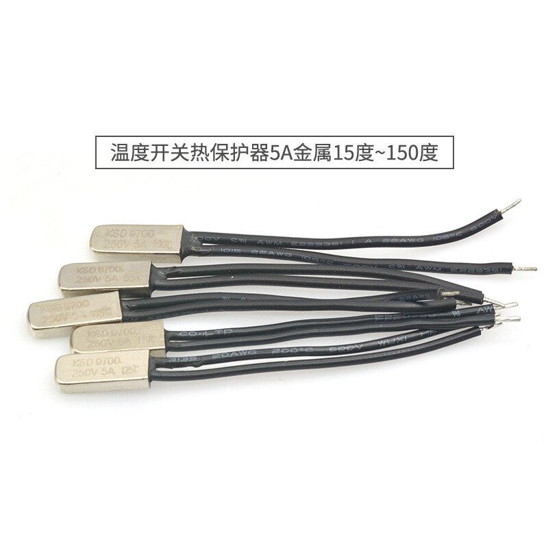 TaoTimeClub KSD9700 temperature control switch temperature switch thermal protector 5A metal normally open and normally closed 15 25 degrees ~ 155 degrees 5A metal normally closed 75 degrees
