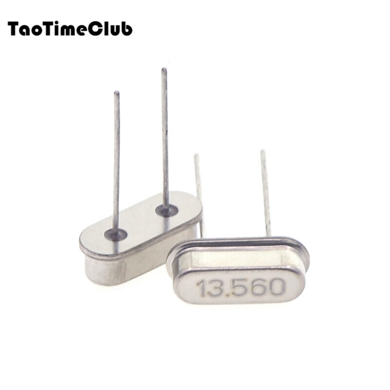 TaoTimeClub quartz crystal oscillator plug-in two-pin HC-49S passive clock crystal 3.579545MHz-40MHz 13.560M plug-in two-pin (5 pieces)