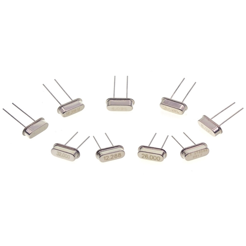 TaoTimeClub quartz crystal oscillator plug-in two-pin HC-49S passive clock crystal 3.579545MHz-40MHz 13.560M plug-in two-pin (5 pieces)