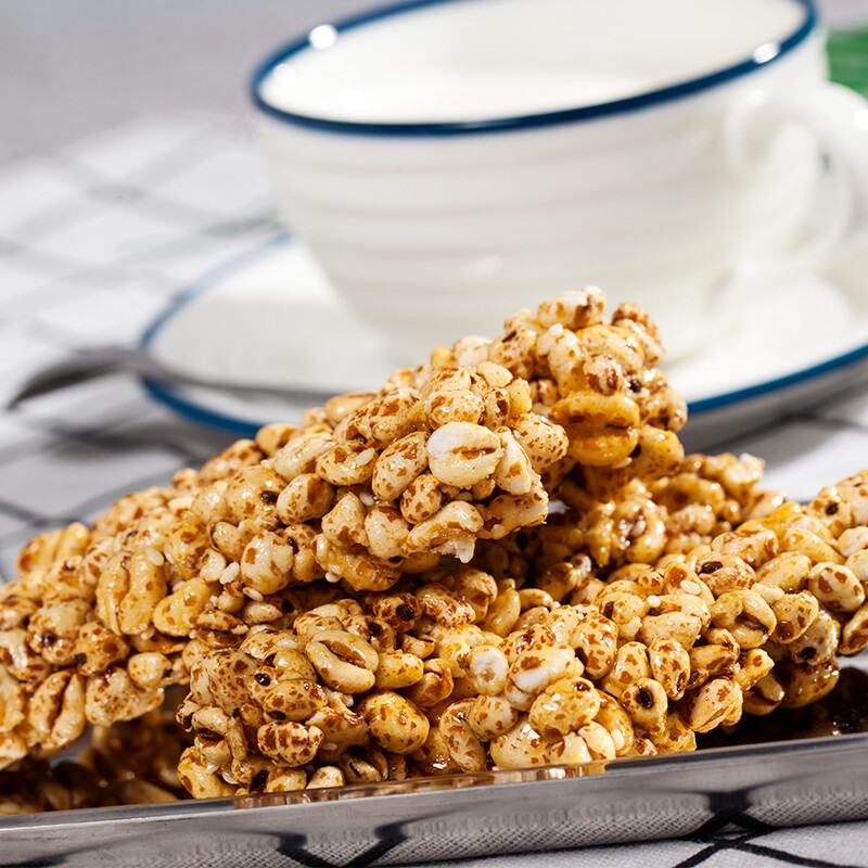 Mi Laotou Nongfu Xiaomai Tong Sesame Flavored Whole Grain Puffed Snacks Sichuan Specialty 350g/bag