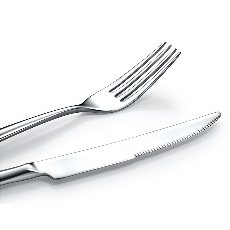 LUCUKU 304 stainless steel Western steak knife and fork two-piece set Thickened steak knife and fork tableware set combination