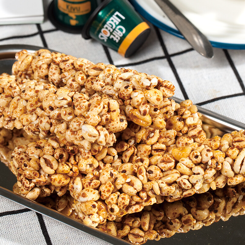 Mi Laotou Nongfu Xiaomai Tong Sesame Flavored Whole Grain Puffed Snacks Sichuan Specialty 350g/bag