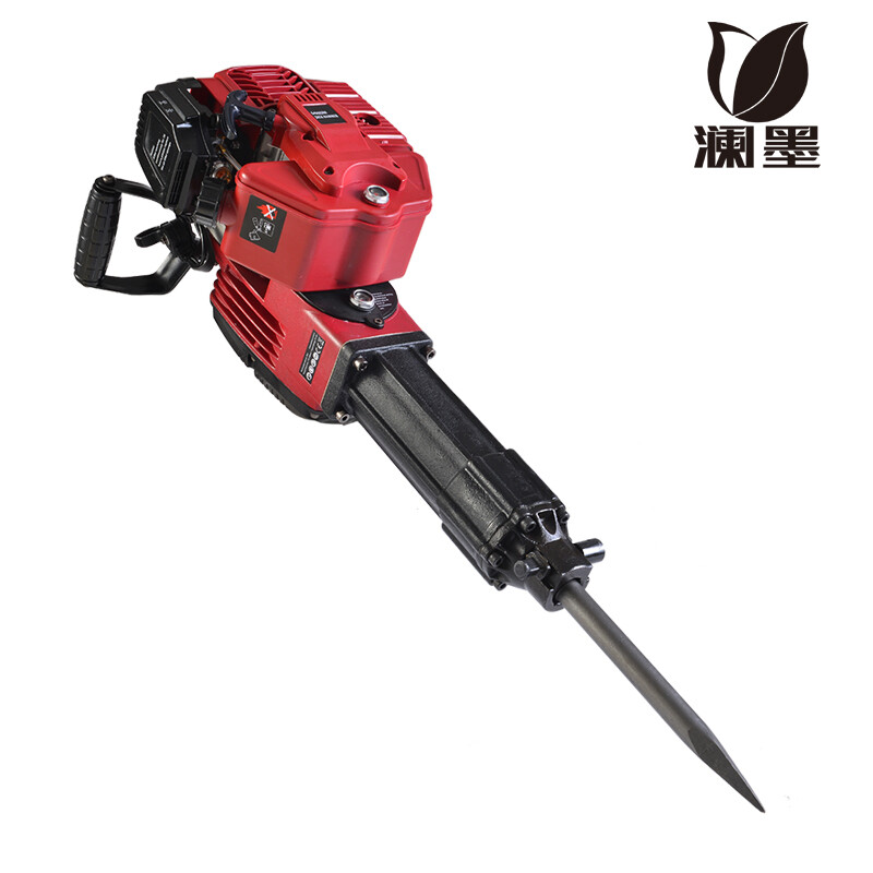 Lanmo 95A125A industrial grade gasoline pickaxe crushing pickaxe electric pickaxe impact hammer gasoline engine powered professional concrete stone chisel wall breaking stone crusher