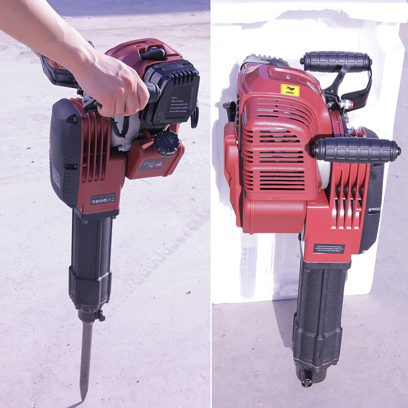 Lanmo 95A125A industrial grade gasoline pickaxe crushing pickaxe electric pickaxe impact hammer gasoline engine powered professional concrete stone chisel wall breaking stone crusher