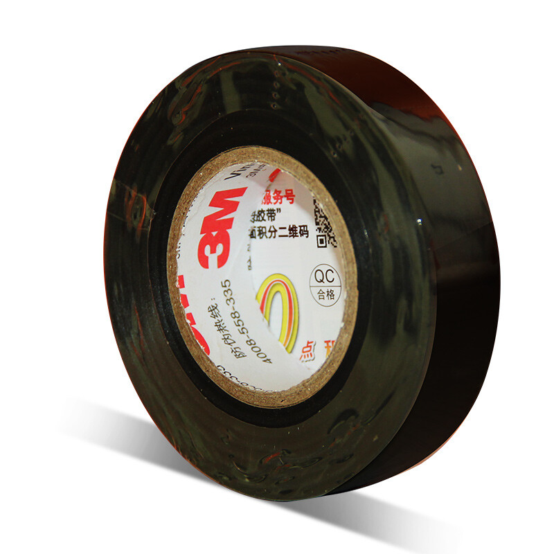 3M Electrical Insulating Tape Auto Repair Wiring Harness Tape Home Improvement Lead-Free Wear-Resistant Moisture-proof Black Single Pack 1600#