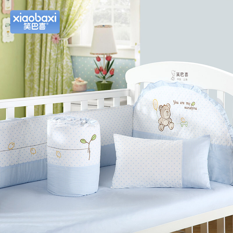 Laughing Baxi Cotton Baby Crib Newborn Bedding Set Of Six Laughing Baxi Cotton Baby Crib Newborn Bedding Set Of Six Sunshine Bear 104cmx58cm