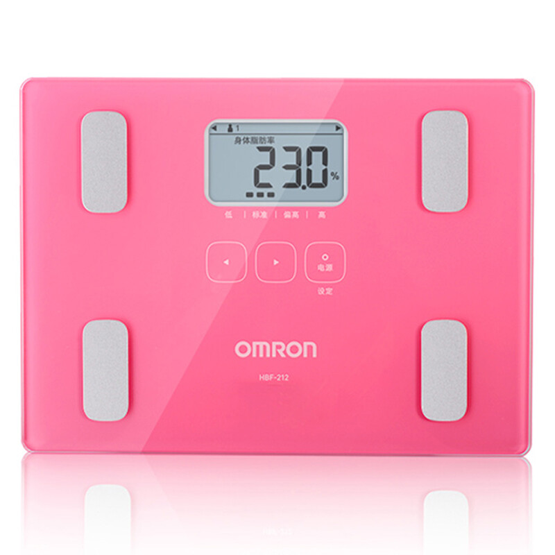 OMRON weight and body fat meter HBF-212 (rose red)