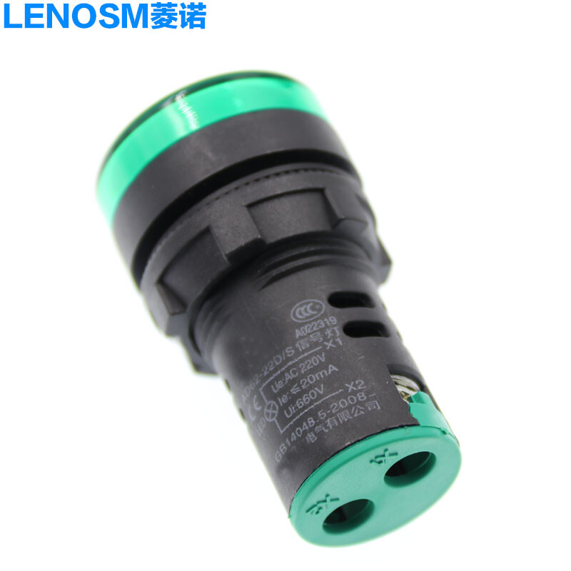 LED power indicator AD62/AD16-22D/S signal light 22MM 220v380v24V green 24V