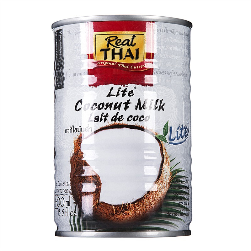 Liltai Light Coconut Milk 400ml/can, Thai style, paired with various curry baked desserts, sago, imported from Thailand