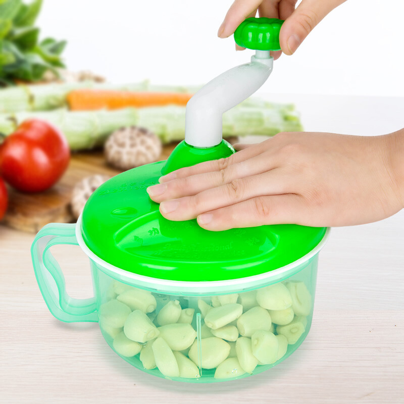 Wansongtang manual meat grinder, vegetable grinder, dumpling stuffing machine, vegetable cutter, garlic masher, garlic stirrer, garlic cutter, garlic pounder, machine + 3 blades