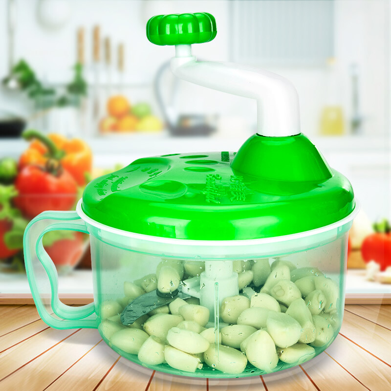 Wansongtang manual meat grinder, vegetable grinder, dumpling stuffing machine, vegetable cutter, garlic masher, garlic stirrer, garlic cutter, garlic pounder, machine + 3 blades