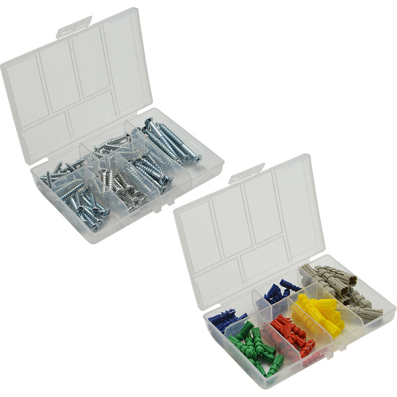 Kraftwell high-strength nylon expansion screw expansion tube expansion bolt self-tapping screw wood screw set 135PC NF2670