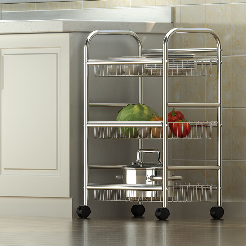 Ai Xin Still 304 Stainless Steel Three Tier Rack Storage Basket Ai Xin Still 304 Stainless Steel Three Tier Rack Storage Basket Kitchen Vegetable Baskets