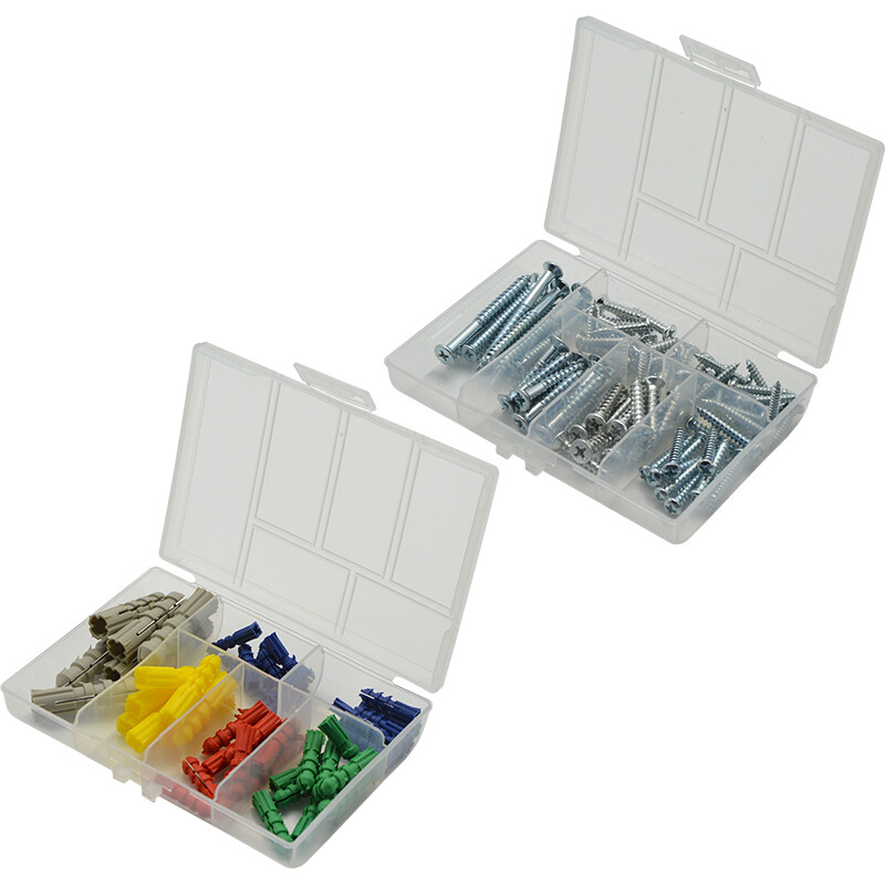 Kraftwell high-strength nylon expansion screw expansion tube expansion bolt self-tapping screw wood screw set 135PC NF2670