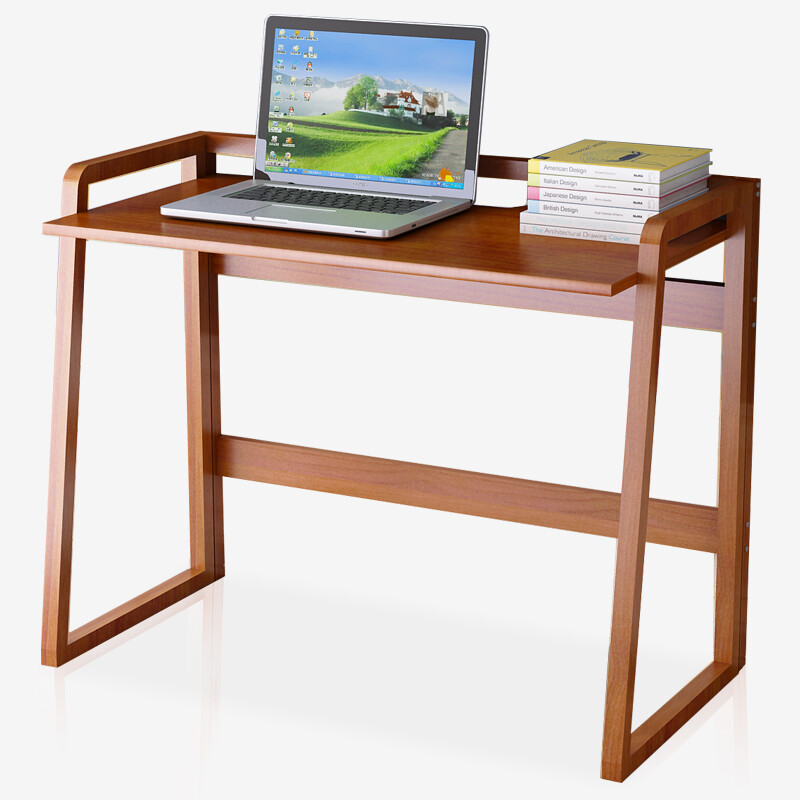 Fragrant Wood Folding Computer Desk Study Table Desktop Fragrant Wood Folding Computer Desk Study Table Desktop Writing Walnut Color