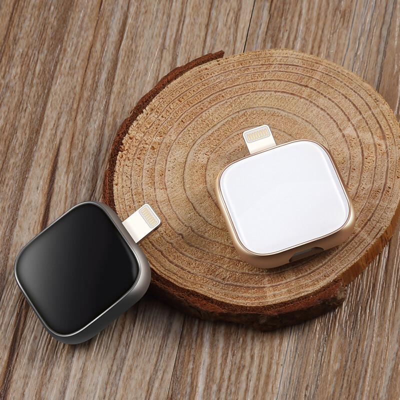 MOYIEAKAN Apple mobile USB flash drive iphone Xs/6/6s/8/7/Plus/ipad external memory card mini expansion 12/13/14 Pro Max memory expander black gray-128G (upgraded version)