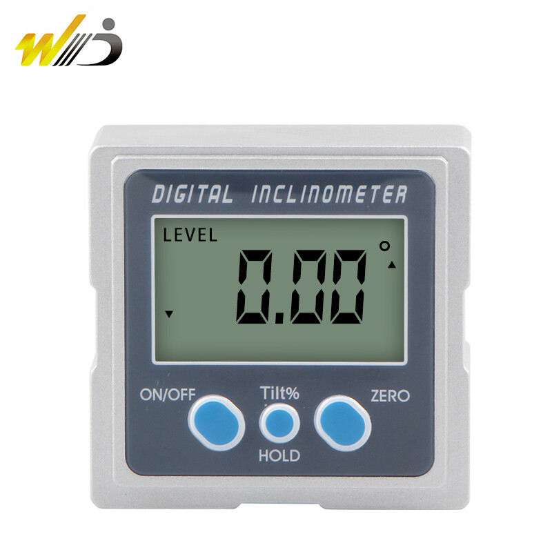 Weidu (WD) digital display angle measuring instrument inclination box high-precision inclinometer mini level slope gauge electronic angle ruler metal with magnet on three sides