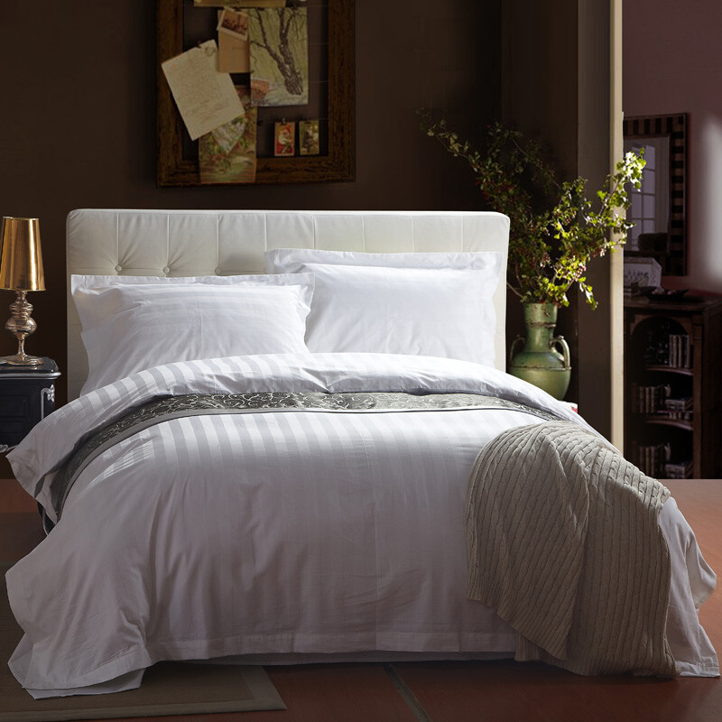 Big Color Home Textile Hotel Linen Bedding 60 Cotton Satin Big Color Home Textile Hotel Linen Bedding 60 Cotton Satin Four Piece Quilt Cover Bed 笠 Three Centimeter Set White 1 5 M