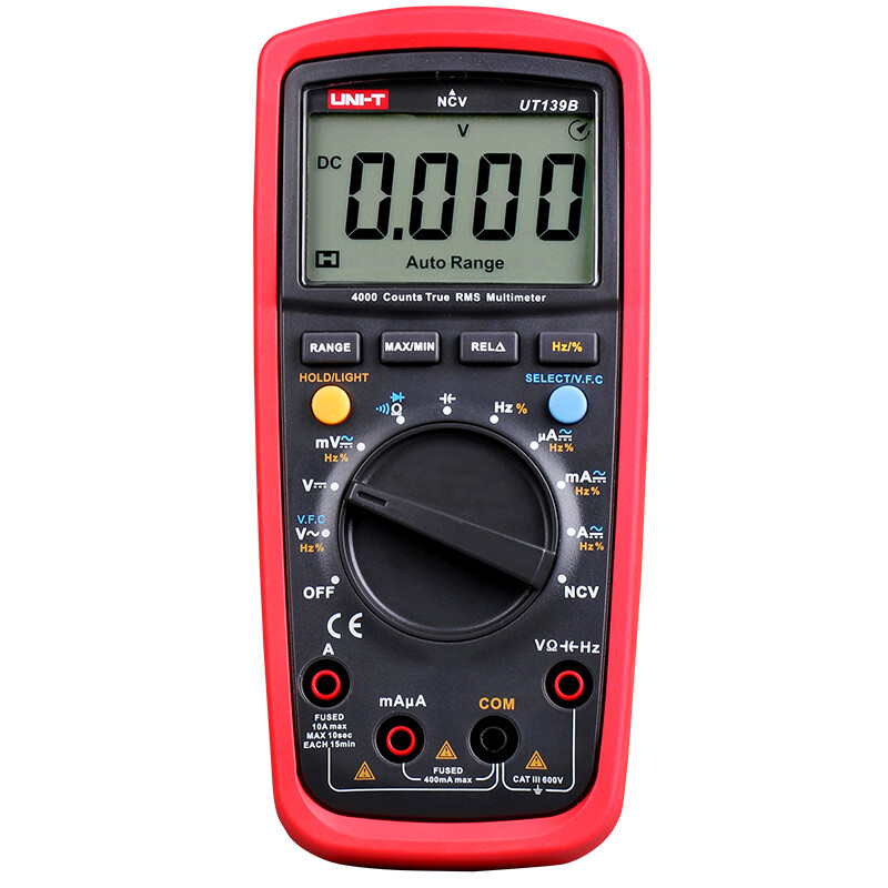 UNI-T UT139B digital multimeter, automatic range, with backlight, handheld electrician multimeter for home use