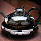 Gaoming 2025 new rat tail glass teapot household light luxury high-end electric ceramic stove tea maker special tea cooking set Ming Fengxiang electric ceramic stove + Fushu teapot 550ml