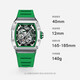 Bonest Gatti Watch Men's German Mechanical Watch Полностью автоматические полые густого водонепроницаемого вина с бочкой с днем ​​рождения подарок серебряный зеленый Bg9903a